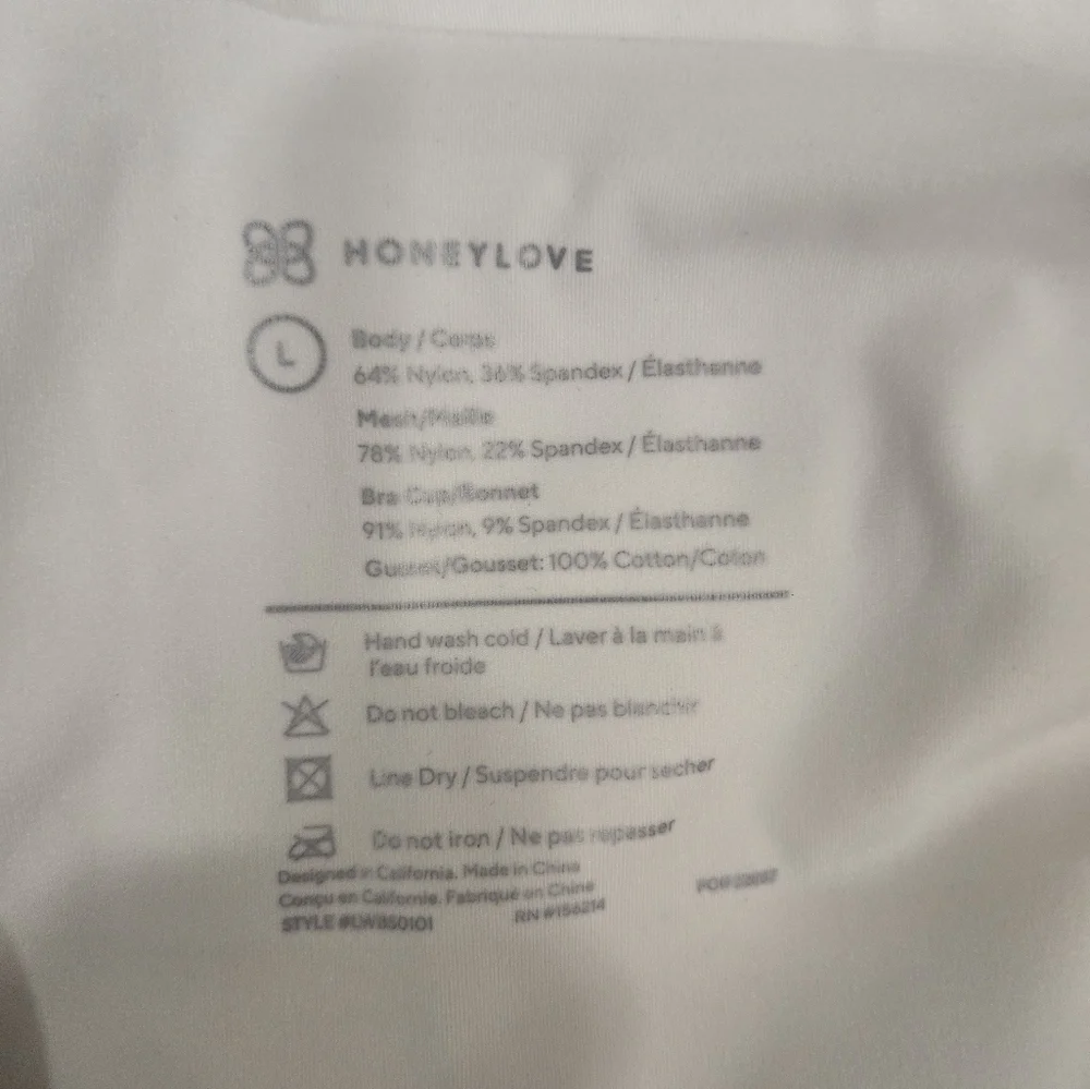 Honeylove Tank Bodysuit Size L Nwot